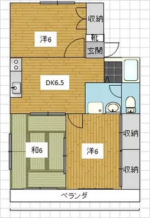 吾妻コーポB【2階】の間取り