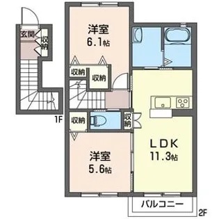 シャーメゾン宮前B【2階】の間取り