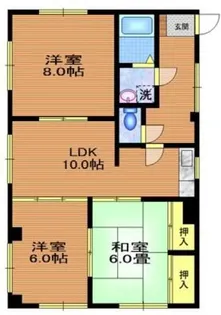 北一レジデンス【1階】の間取り