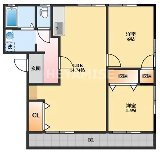 サンハイツ山下II【2階】の間取り