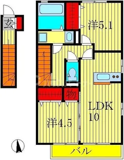 ラフィーユ【2階】の間取り