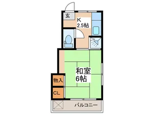 綾アパート【2階】の間取り