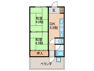 大西マンション【1階】の間取り