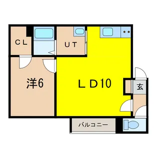 ハスコリオ神楽B【3階】の間取り