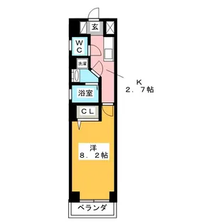 sereza錦【5階】の間取り