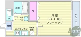 バーシティハウス泉A【2階】の間取り