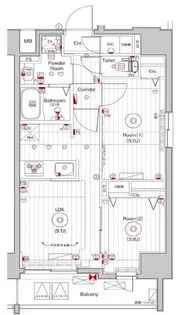 メイクスWアート横浜関内【7階】の間取り