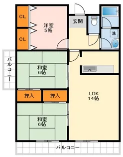 サイレントフジ【2階】の間取り