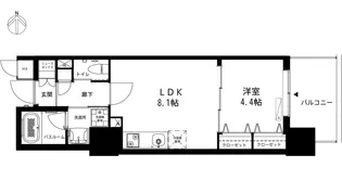ケイジェイレジデンス武蔵小杉【7階】の間取り