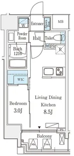 デュオフラッツ池袋【7階】の間取り