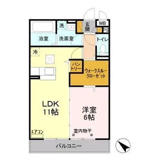 ベルウッド六番館【1階】の間取り