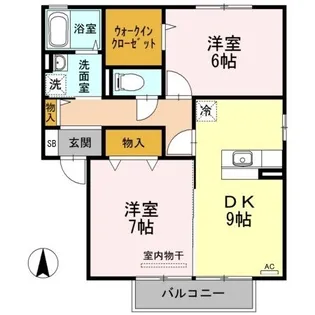エトワール B棟【2階】の間取り