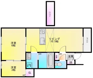 カーサミアK【1階】の間取り
