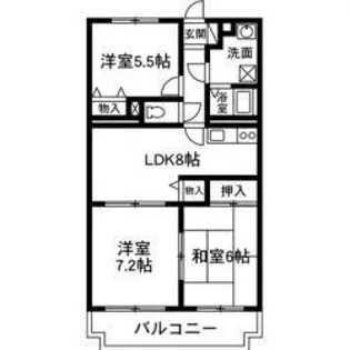 ベルメゾン参番館【3階】の間取り