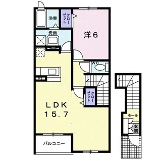 サンエミ B【2階】の間取り