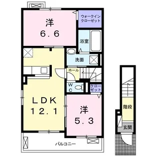 パレフルール【2階】の間取り