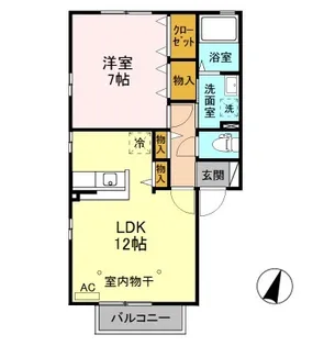 モン・ボー・ソレイユ E【2階】の間取り