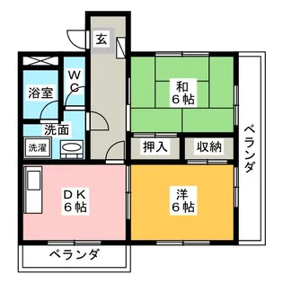 エスポアナイン【2階】の間取り