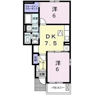 サニーサイド アルファ【1階】の間取り