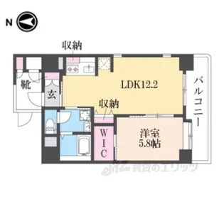 アリスタ四条西洞院【5階】の間取り