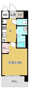 アドバンス大阪城東ブロード【1階】の間取り