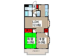 グリ-ンハイツ8【2階】の間取り