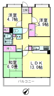 レジデンス花樹【1階】の間取り