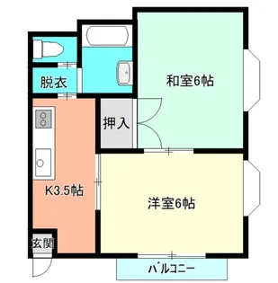 サンライズ富ケ丘【2階】の間取り