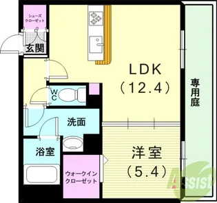 エクセレントガーデンヒルズA【1階】の間取り
