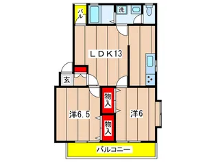 ヒルサイドK【3階】の間取り