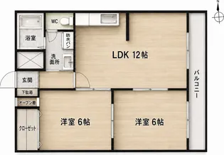霞レジデンス【1階】の間取り