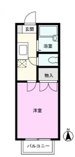 サマックスレインボー【1階】の間取り