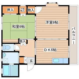 グランデージュ中山【1階】の間取り