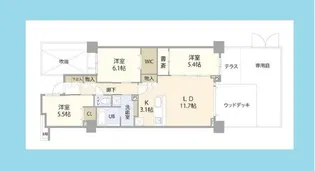 ヴェレーナ横浜三ツ沢【1階】の間取り