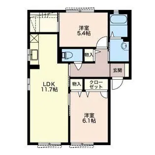 T.TOWNノースコート【1階】の間取り