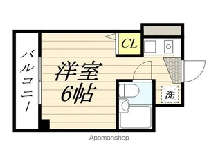 スカイコート函館【6階】の間取り