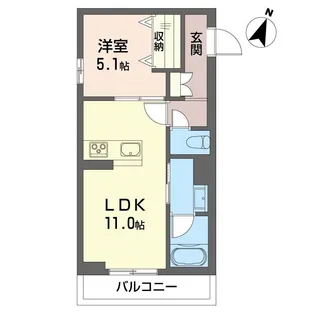 ルーエ与野【3階】の間取り