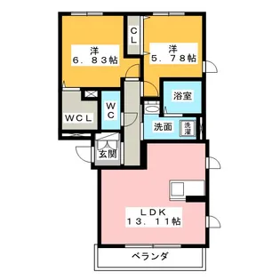 サンシャイン【2階】の間取り