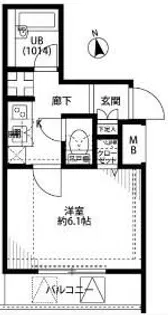 プレール・ドゥーク東新宿III【4階】の間取り