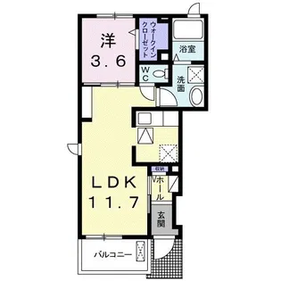 カナイB【1階】の間取り