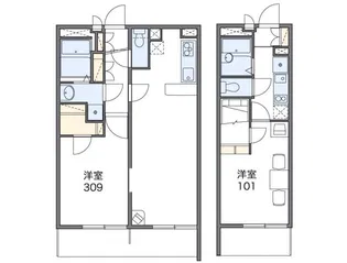 レオパレスコウノス【2階】の間取り