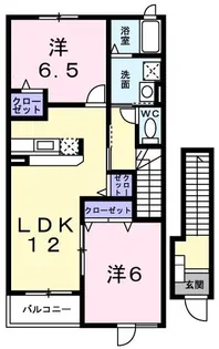 イーストガーデンB【2階】の間取り
