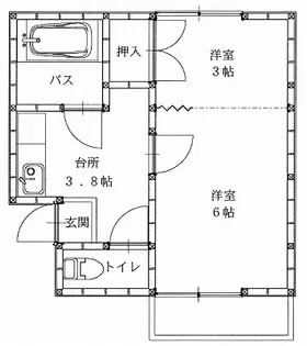 メゾンジュネスB棟【2階】の間取り