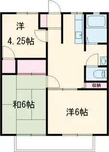 福正ハイツA(3DK)【1階】の間取り