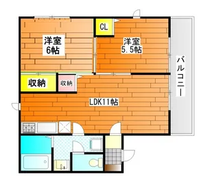 レトア白鳥【2階】の間取り