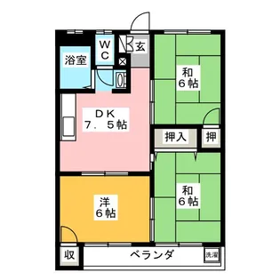 ルミエール山合【2階】の間取り