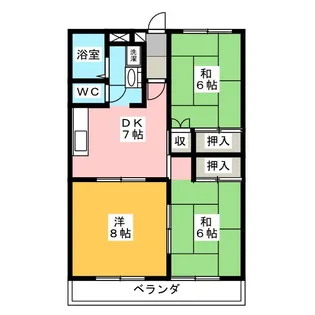 メゾン瀬名川【3階】の間取り