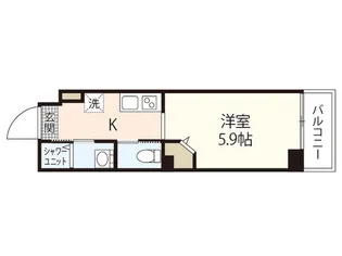 1Kの間取り画像