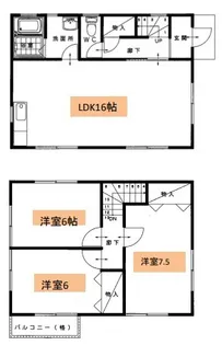 岡山県倉敷市東塚4【一戸建】の間取り