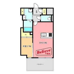 RESIDENCE花畑【8階】の間取り